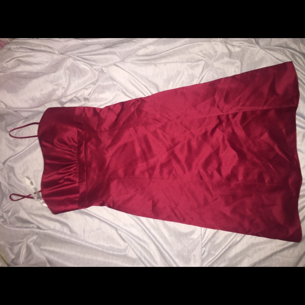 David’s Bridal Red Gown